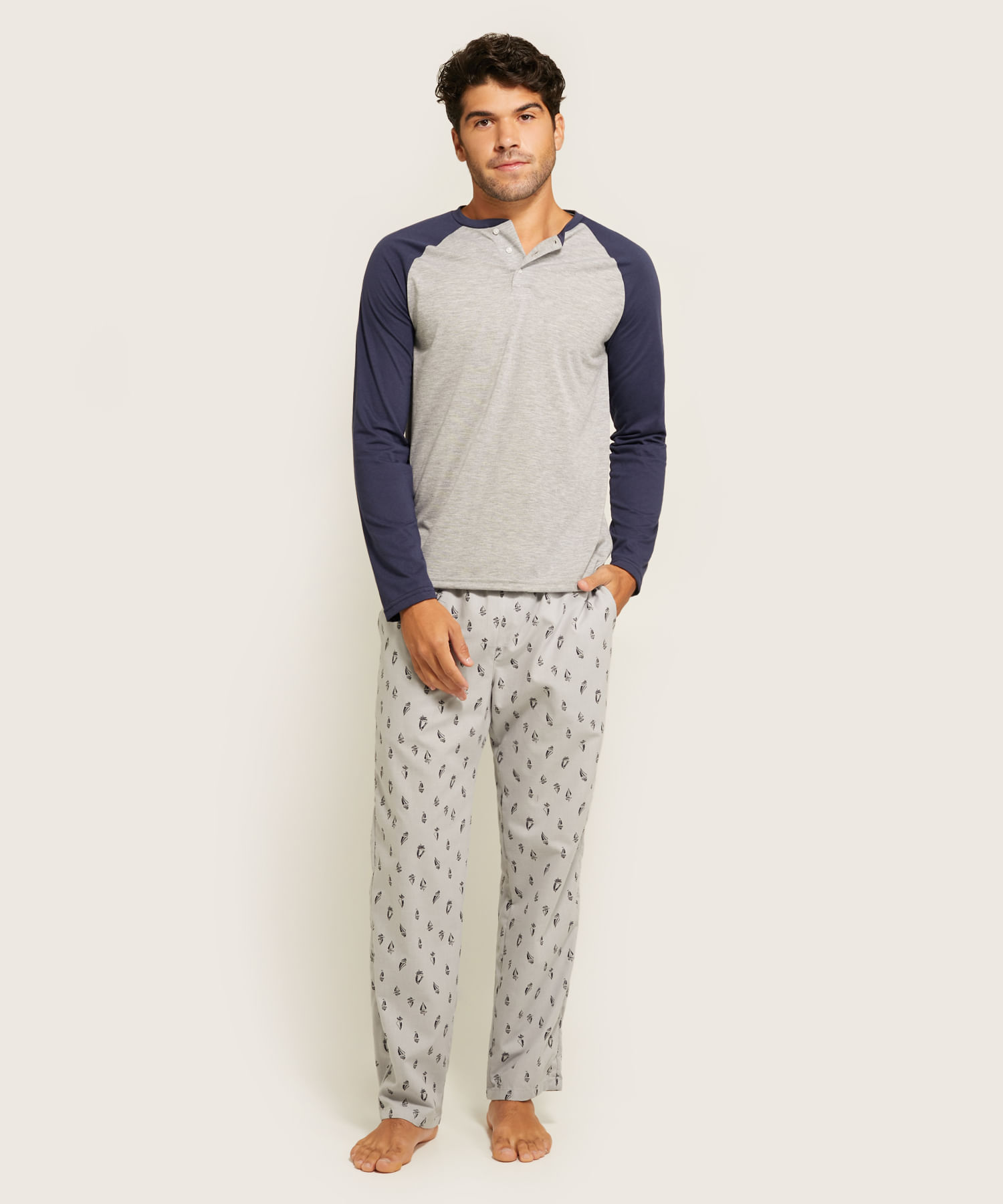 Pantalón tipo pijama con estampado de cadena - Hombre - OBSOLETES DO NOT  TOUCH