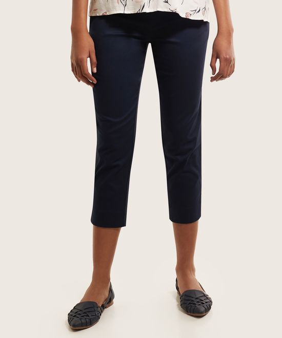 Pantalón Para Mujer Estilo Capri, Con Bolsillos De Ribete 30071437