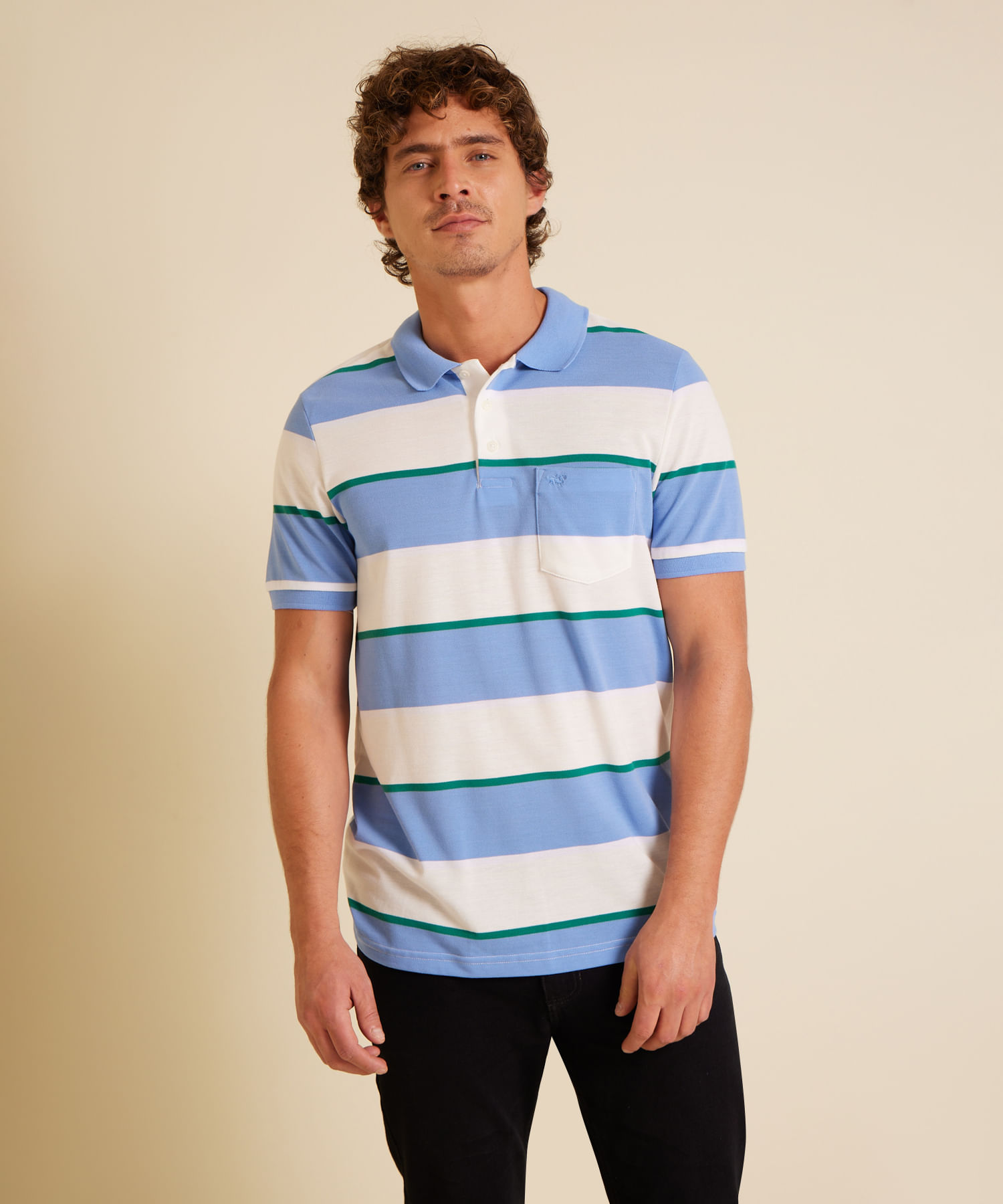 Camisa Tipo Polo De Hombre Con Bolsillo De Parche 44111091A - Patprimo