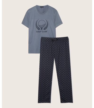 Pijama Camiseta Manga Larga Estampada Y Pantalón Jogger 44040109 - Patprimo
