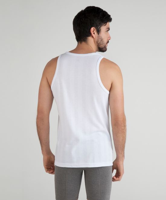 Camiseta interior manga corta cuello en V hombre en algodón