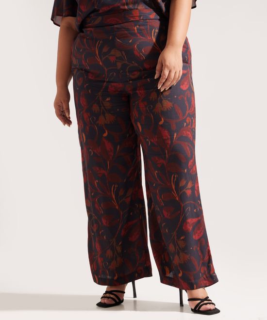 GENERICO Pantalones anchos de cintura alta elásticos con botones para mujer-gris.…