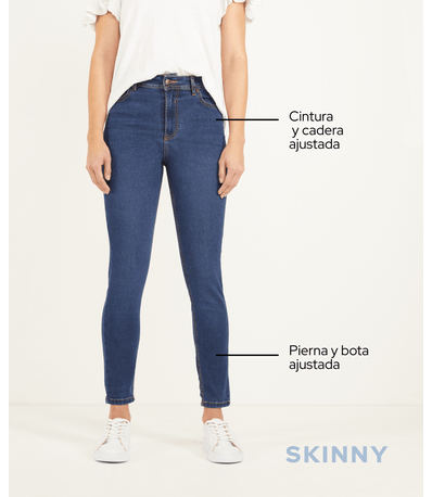 Jeans De Mujer, Silueta Regular, Tono Oscuro Clásico 30160210 - Patprimo