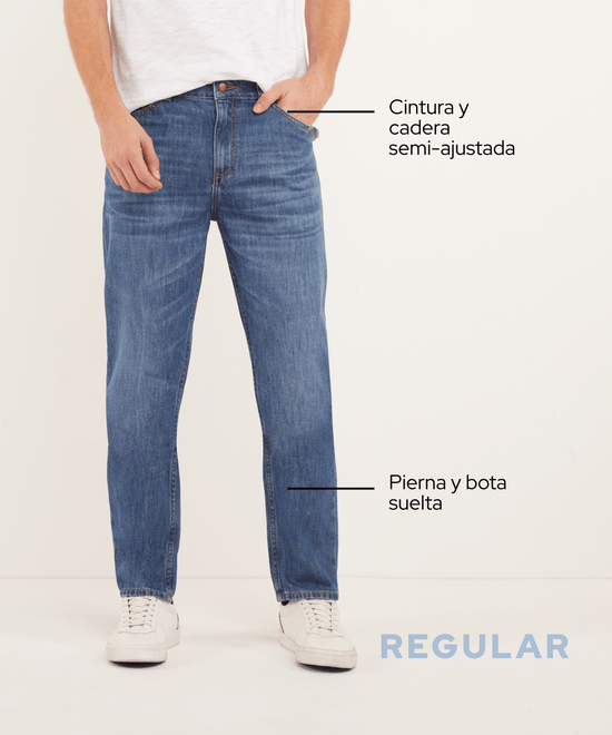 Jeans regular fit hombre 2025