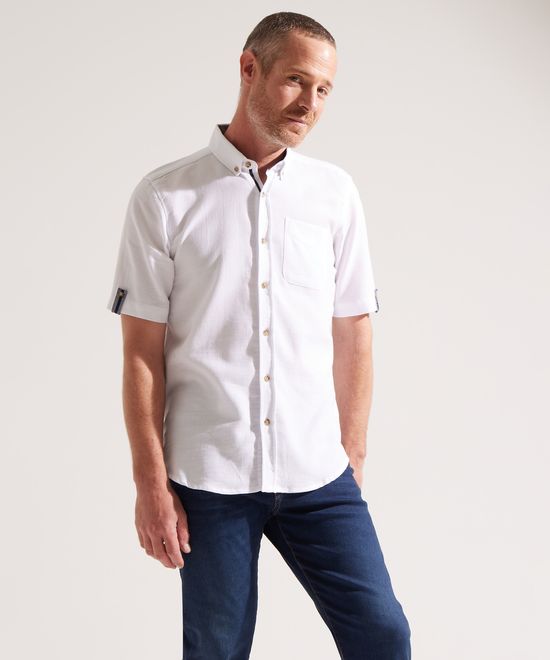 Camisa Manga Corta | Blanco | Slim-Fit