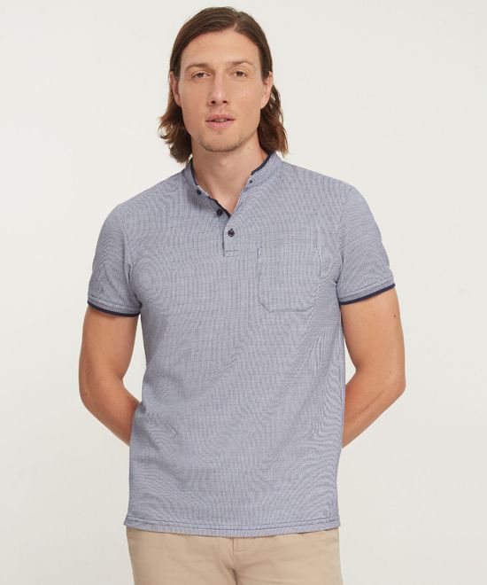 Camisa Tipo Polo De Hombre Con Estampado A Rayas 44111106c - Patprimo