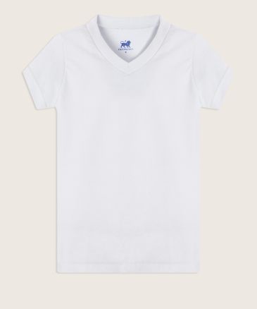 remera blanca cuello v