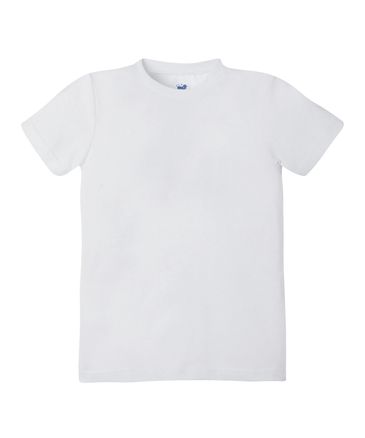 polera blanca cuello redondo