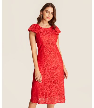 Vestido rojo largo 30170633 - Patprimo